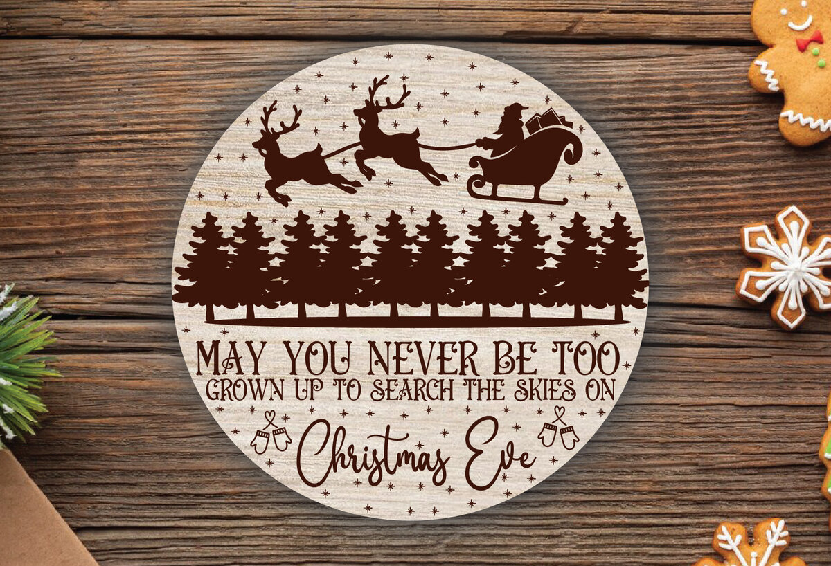 Σετ των 2 Intra απο ξύλο plywood 3mm-4mm πάχος πλάκας παραμονής Χριστουγέννων Δίασταση 15x15 cm INTRAFABR-90449719