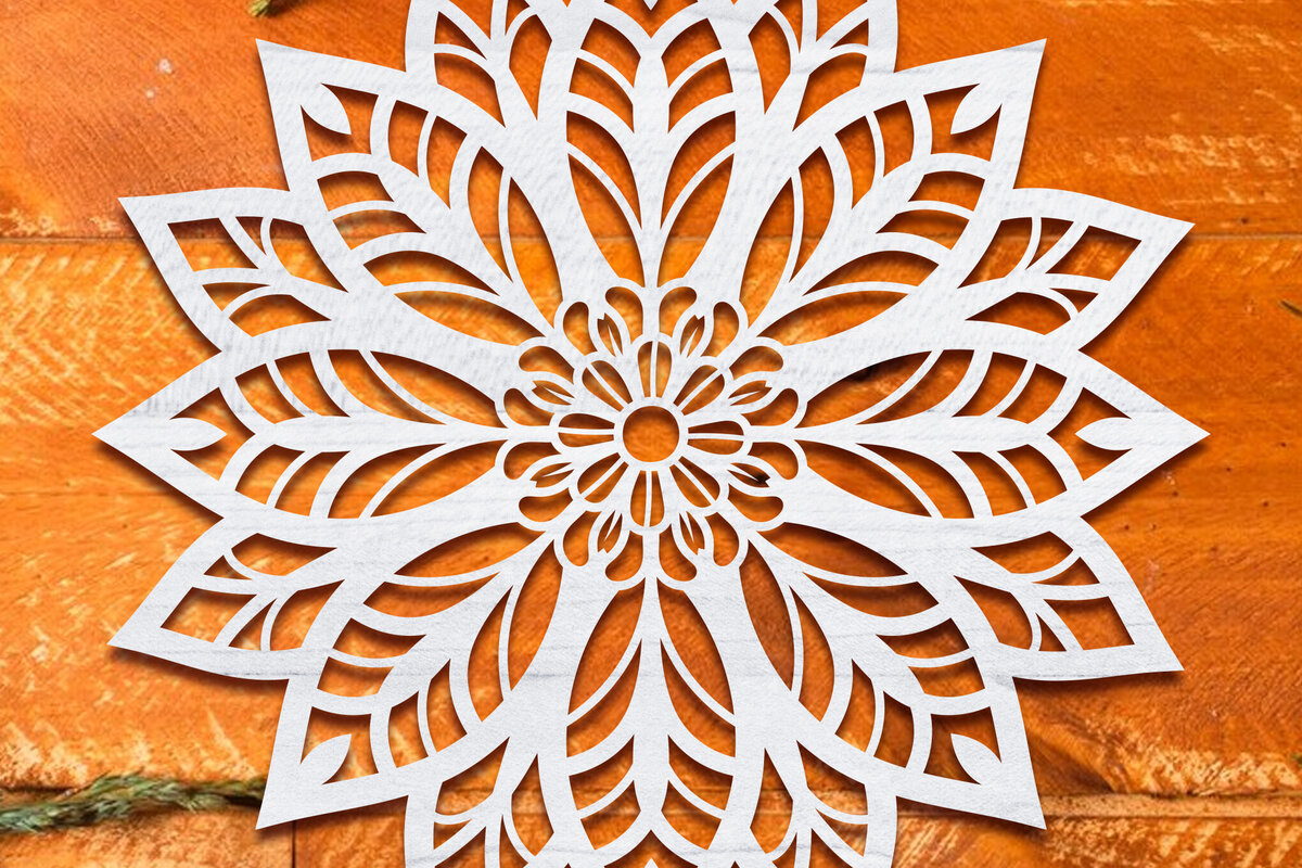 Σετ των 2 Intra απο ξύλο plywood 3mm-4mm πάχος Χριστουγεννιάτικο λουλούδι με λέιζερ Clipart Δίασταση 15x15 cm INTRAFABR-109748540