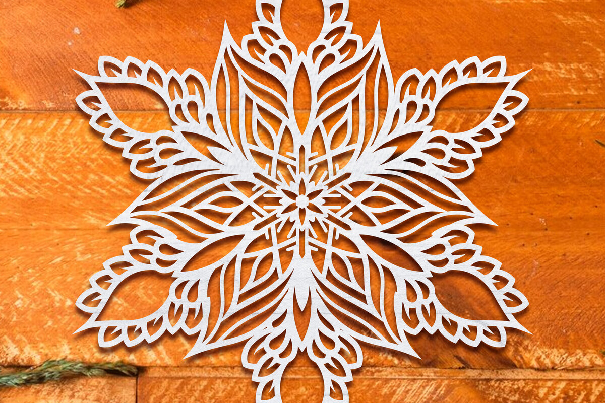 Σετ των 2 Intra απο ξύλο plywood 3mm-4mm πάχος Χριστουγεννιάτικο λουλούδι με λέιζερ Clipart Δίασταση 15x15 cm INTRAFABR-109748553