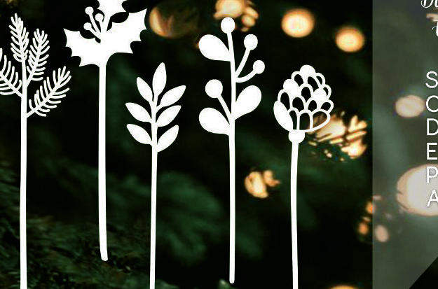 Intra απο ξύλο plywood 3mm-4mm πάχος Χριστουγεννιάτικα λουλούδια Κόψιμο με λέιζερ Δίασταση 26x26 cm INTRAFABR-109239819