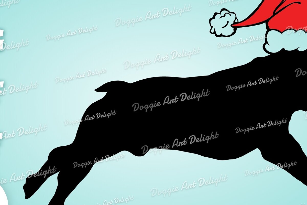 Σετ των 2 Intra απο ξύλο plywood 3mm-4mm πάχος περικοπής Christmas Frencie Dog Δίασταση 15x15 cm INTRAFABR-83139148