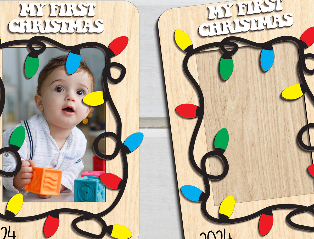 Intra απο ξύλο plywood 3mm-4mm πάχος Χριστουγεννιάτικο μαγνήτη ψυγείου Κορνίζα φωτογραφιών Δίασταση 20x30 cm INTRAFABR-101819307