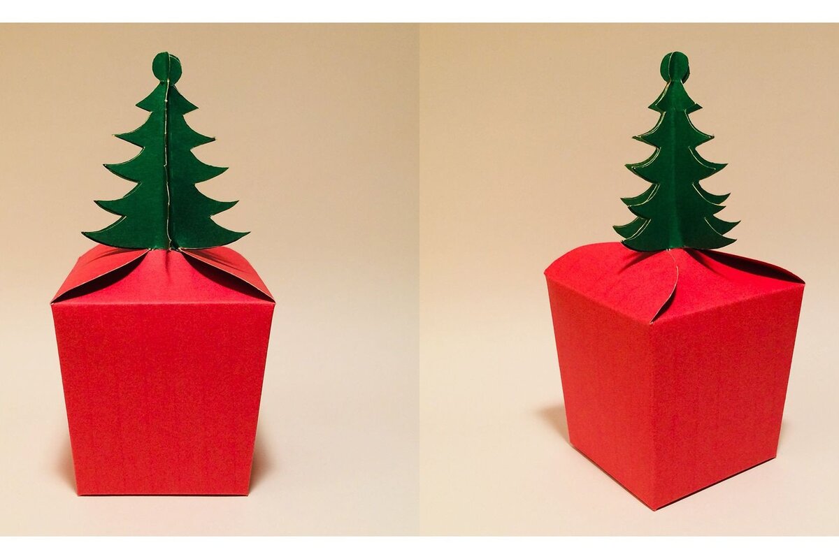 Σετ των 2 Intra απο ξύλο plywood 3mm-4mm πάχος Χριστουγεννιάτικο κουτί δώρου Δίασταση 15x15 cm INTRAFABR-33666822