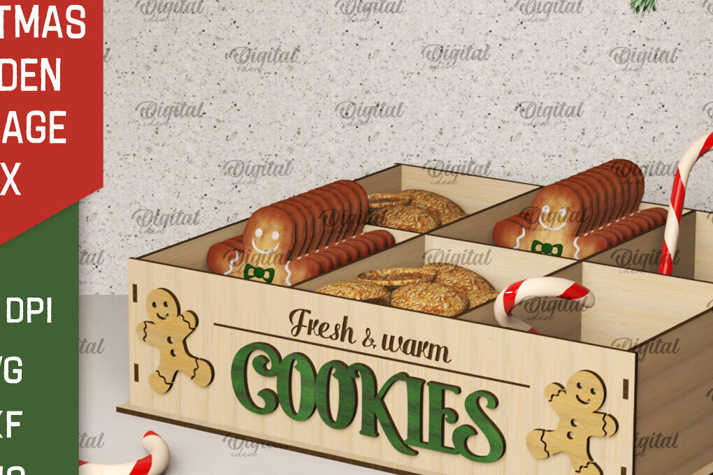 Σετ των 2 Intra απο ξύλο plywood 3mm-4mm πάχος Χριστουγεννιάτικο κουτί δώρου . Xmas Δίασταση 15x15 cm INTRAFABR-106601515