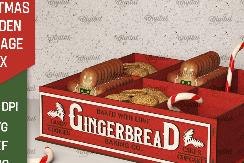 Σετ των 2 Intra απο ξύλο plywood 3mm-4mm πάχος Χριστουγεννιάτικο κουτί δώρου . Xmas Δίασταση 15x15 cm INTRAFABR-106601593