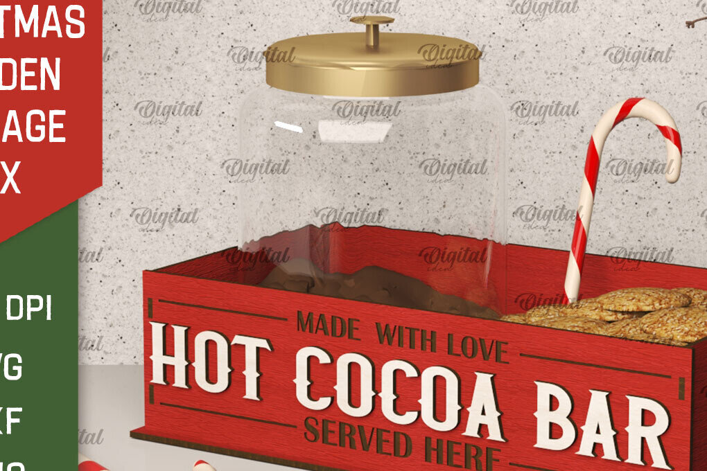 Σετ των 2 Intra απο ξύλο plywood 3mm-4mm πάχος Χριστουγεννιάτικο κουτί δώρου . Xmas Δίασταση 15x15 cm INTRAFABR-106601636