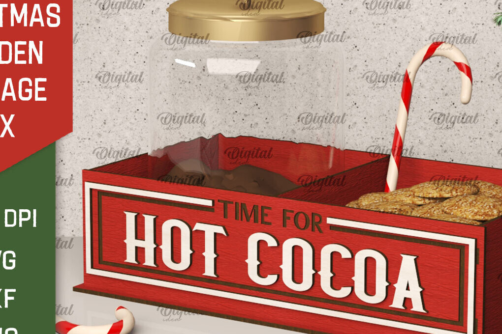 Σετ των 2 Intra απο ξύλο plywood 3mm-4mm πάχος Χριστουγεννιάτικο κουτί δώρου . Xmas Δίασταση 15x15 cm INTRAFABR-106601666