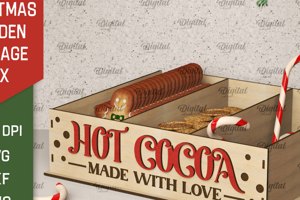 Σετ των 2 Intra απο ξύλο plywood 3mm-4mm πάχος Χριστουγεννιάτικο κουτί δώρου . Xmas Δίασταση 15x15 cm INTRAFABR-106601689