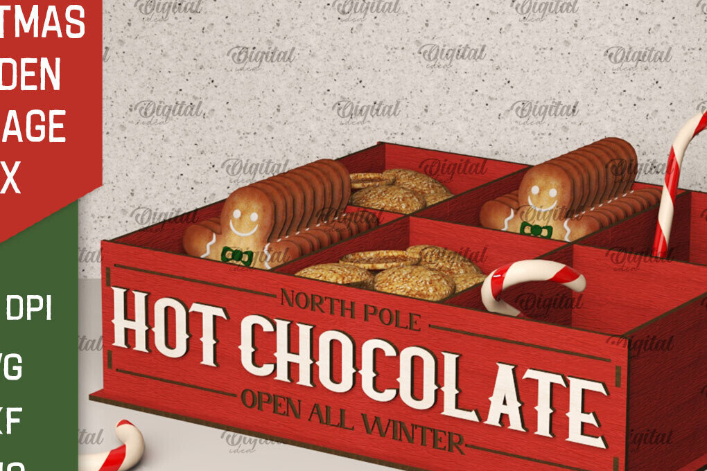 Σετ των 2 Intra απο ξύλο plywood 3mm-4mm πάχος Χριστουγεννιάτικο κουτί δώρου . Xmas Δίασταση 15x15 cm INTRAFABR-106601725