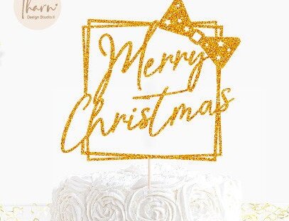 Σετ των 2 Intra απο ξύλο plywood 3mm-4mm πάχος Χριστουγεννιάτικο Gift Cake Topper Δίασταση 15x15 cm INTRAFABR-41865855