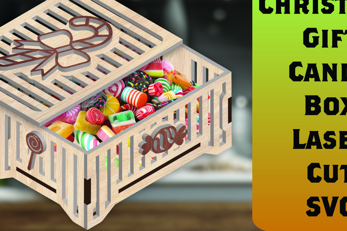 Σετ των 2 Intra απο ξύλο plywood 3mm-4mm πάχος Χριστουγεννιάτικο Δώρο Box Candy Box Δίασταση 15x15 cm INTRAFABR-107574893