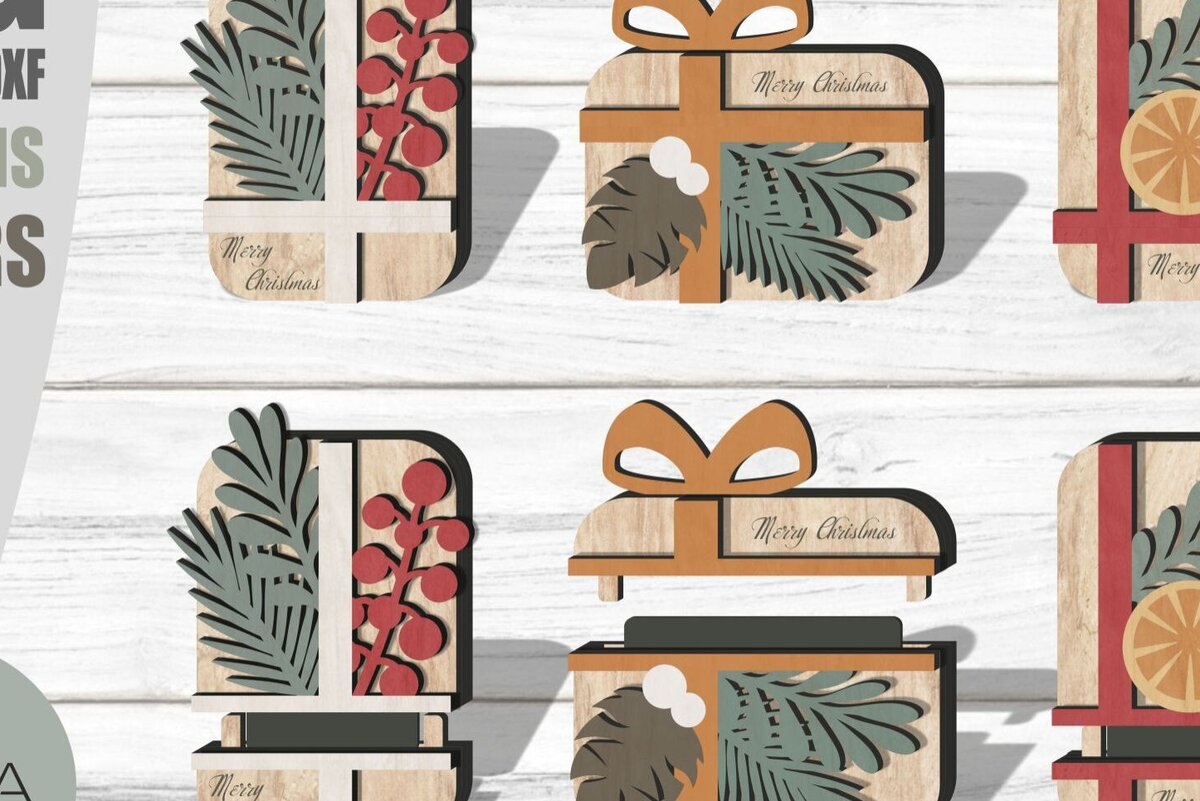 Intra απο ξύλο plywood 3mm-4mm πάχος χριστουγεννιάτικων δώρων Δίασταση 54x54 cm INTRAFABR-108477271