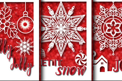 Σετ των 2 Intra απο ξύλο plywood 3mm-4mm πάχος χριστουγεννιάτικων δώρων Layer1058 Δίασταση 15x15 cm INTRAFABR-105524363