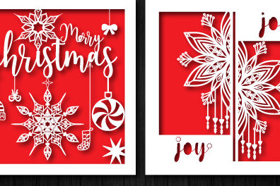 Σετ των 3 Intra απο ξύλο plywood 3mm-4mm πάχος χριστουγεννιάτικων δώρων Layer1060 Δίασταση 15x15 cm INTRAFABR-105827898