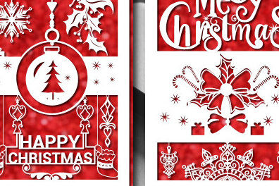 Σετ των 2 Intra απο ξύλο plywood 3mm-4mm πάχος χριστουγεννιάτικων δώρων Layer1124 Δίασταση 15x15 cm INTRAFABR-108566668