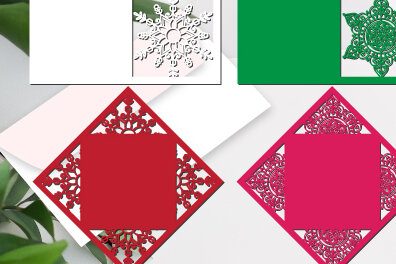 Σετ των 2 Intra απο ξύλο plywood 3mm-4mm πάχος χριστουγεννιάτικων δώρων Layer1252 Δίασταση 15x15 cm INTRAFABR-112149251