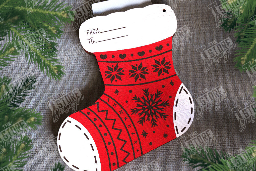 Σετ των 2 Intra απο ξύλο plywood 3mm-4mm πάχος Δωροκάρτα Χριστουγέννων | Ευχετήρια κάρτα |CNC Δίασταση 15x15 cm INTRAFABR-107183942