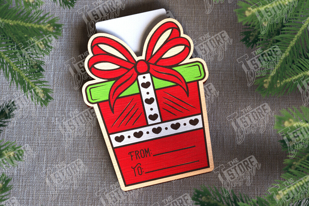 Σετ των 3 Intra απο ξύλο plywood 3mm-4mm πάχος Δωροκάρτα Χριστουγέννων | Ευχετήρια κάρτα |CNC Δίασταση 15x15 cm INTRAFABR-107183951