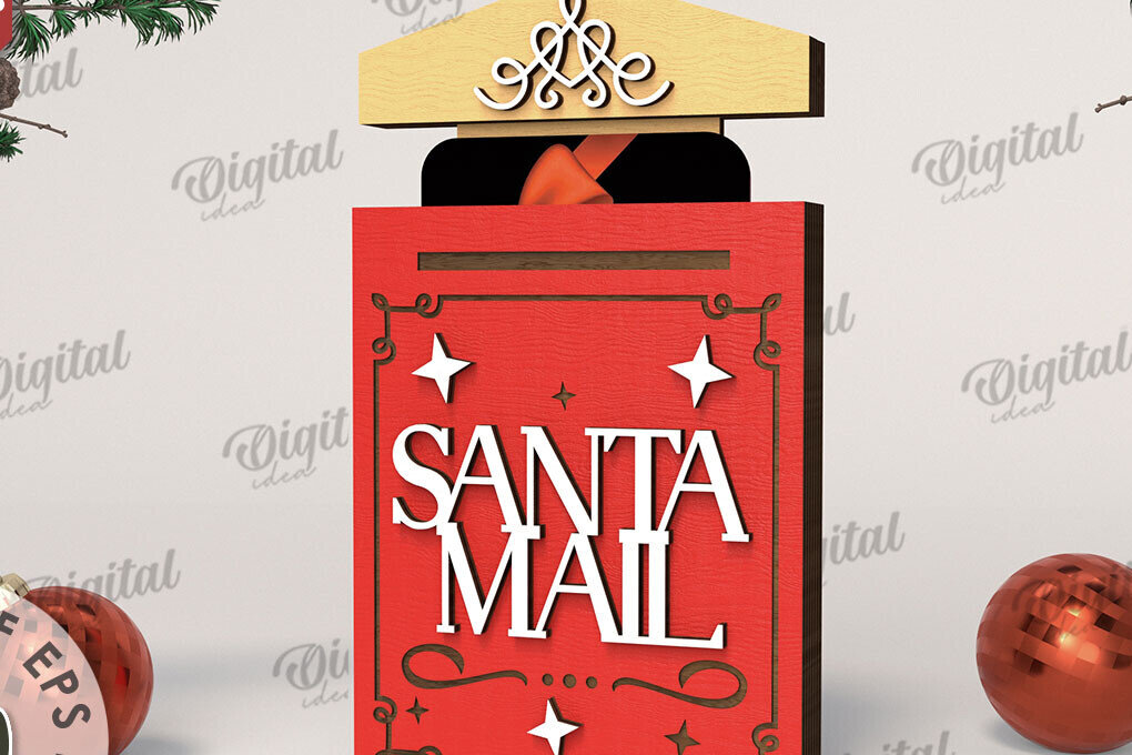 Σετ των 2 Intra απο ξύλο plywood 3mm-4mm πάχος Θήκη δώρου Χριστουγέννων με λέιζερ Δίασταση 15x15 cm INTRAFABR-108102133