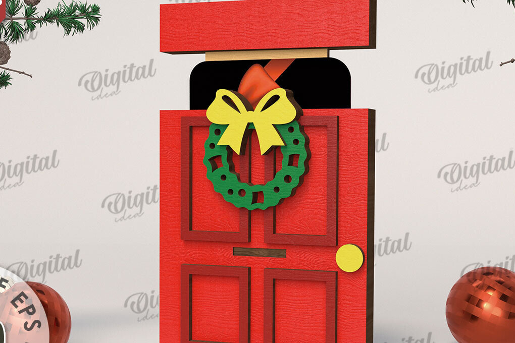 Σετ των 3 Intra απο ξύλο plywood 3mm-4mm πάχος Θήκη δώρου Χριστουγέννων με λέιζερ Δίασταση 15x15 cm INTRAFABR-108102379