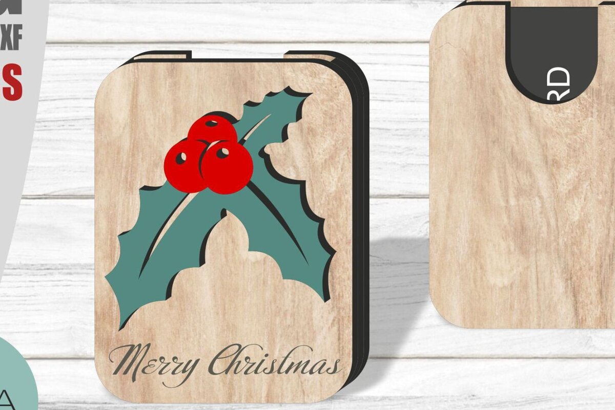 Intra απο ξύλο plywood 3mm-4mm πάχος Δωροθήκη Χριστουγέννων ,  Δίασταση 54x54 cm INTRAFABR-84703618