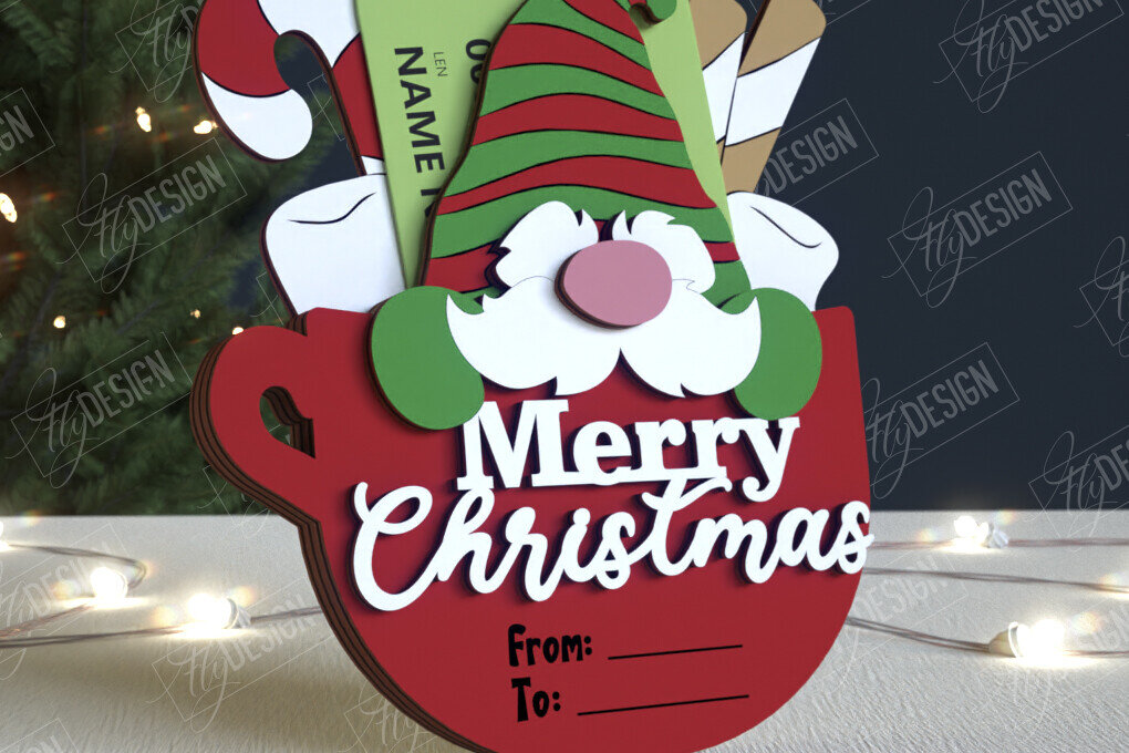 Σετ των 3 Intra απο ξύλο plywood 3mm-4mm πάχος Κάτοχος Χριστουγεννιάτικων Δωροκάρτας|Ευχετήρια κάρτα Δίασταση 15x15 cm INTRAFABR-108788777