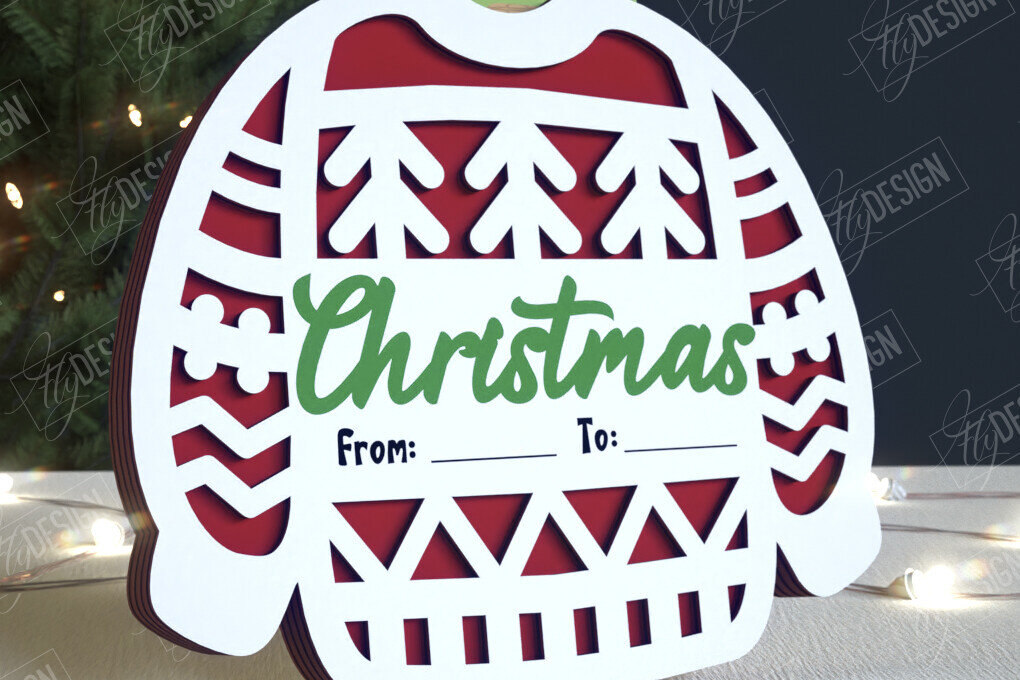 Σετ των 2 Intra απο ξύλο plywood 3mm-4mm πάχος Κάτοχος Χριστουγεννιάτικων Δωροκάρτας|Ευχετήρια κάρτα Δίασταση 15x15 cm INTRAFABR-108788829