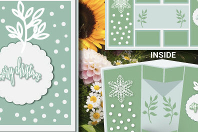 Σετ των 2 Intra απο ξύλο plywood 3mm-4mm πάχος Χριστουγεννιάτικη Δωροκάρτα 976 Δίασταση 15x15 cm INTRAFABR-79722004