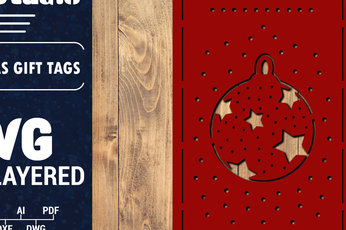 Σετ των 3 Intra απο ξύλο plywood 3mm-4mm πάχος Χριστουγεννιάτικη ετικέτα δώρου 3D Δίασταση 15x15 cm INTRAFABR-85651888