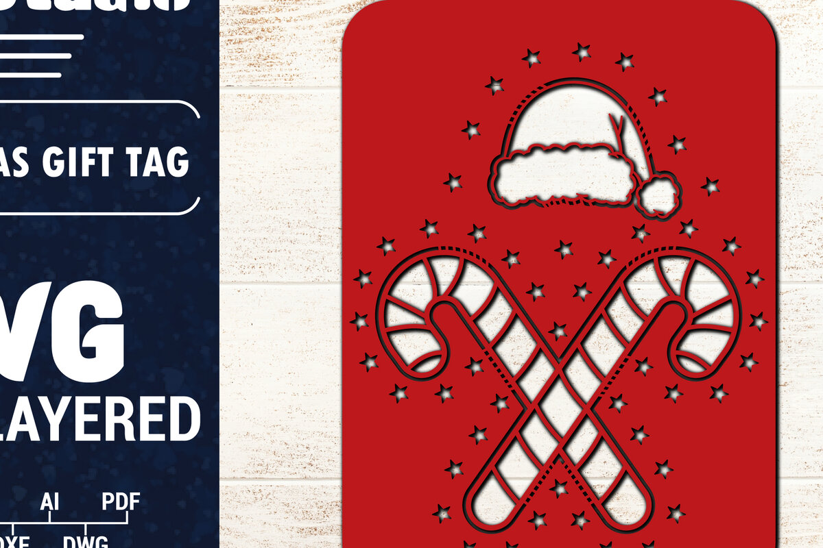 Σετ των 3 Intra απο ξύλο plywood 3mm-4mm πάχος Χριστουγεννιάτικη ετικέτα δώρου 3D Δίασταση 15x15 cm INTRAFABR-74384947