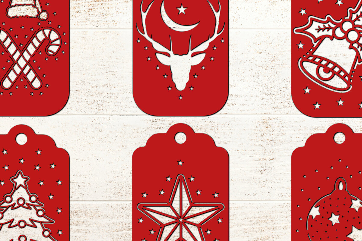 Σετ των 3 Intra απο ξύλο plywood 3mm-4mm πάχος Δώρο Χριστουγέννων 3D Cut  Δίασταση 15x15 cm INTRAFABR-80268314