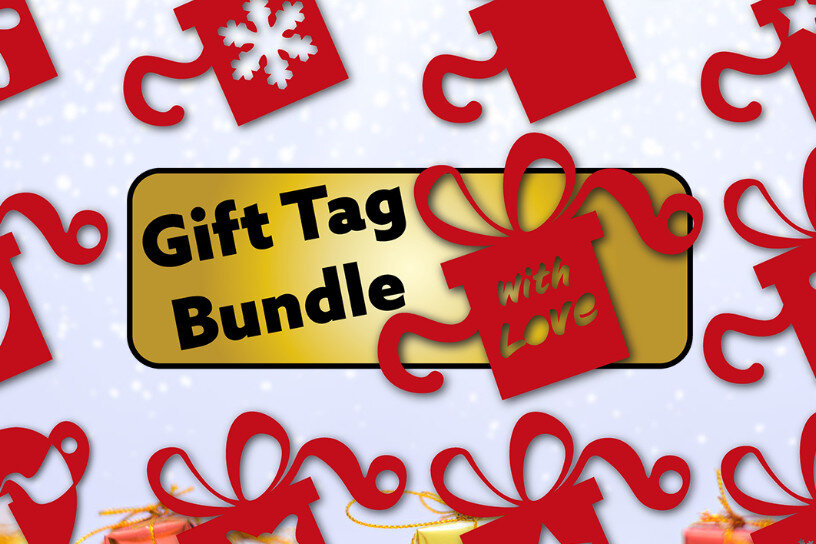 Σετ των 2 Intra απο ξύλο plywood 3mm-4mm πάχος ετικετών δώρου Χριστουγέννων Δίασταση 15x15 cm INTRAFABR-19829631