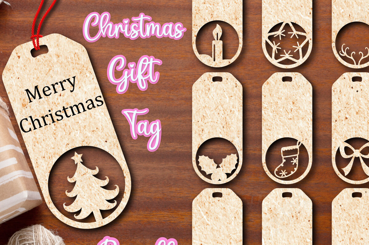 Intra απο ξύλο plywood 3mm-4mm πάχος ετικετών δώρου Χριστουγέννων 7 Δίασταση 40x40 cm INTRAFABR-75930869