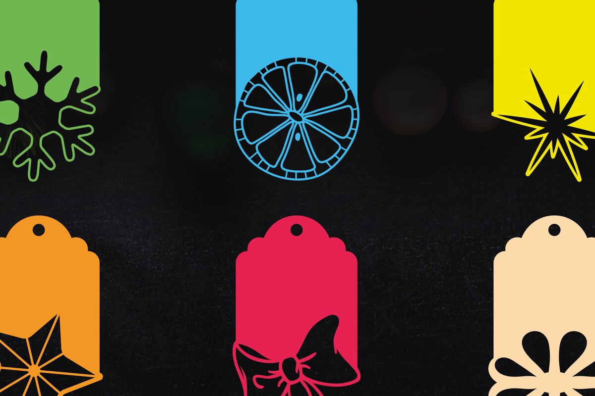 Σετ των 2 Intra απο ξύλο plywood 3mm-4mm πάχος Χριστουγεννιάτικο δώρο ετικέτας Δίασταση 15x15 cm INTRAFABR-43116143