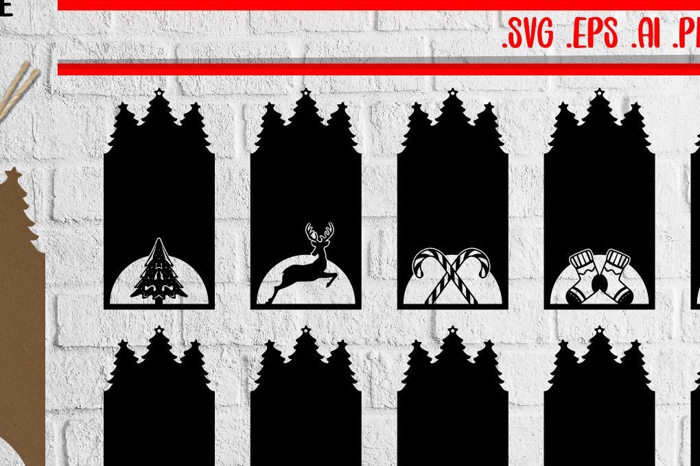 Σετ των 3 Intra απο ξύλο plywood 3mm-4mm πάχος ετικετών δώρου Χριστουγέννων 4 - Eps Δίασταση 2x5 cm INTRAFABR-43579376