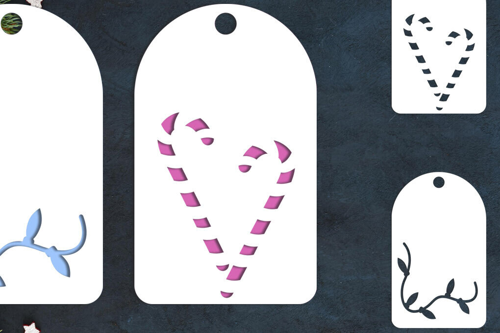 Σετ των 3 Intra απο ξύλο plywood 3mm-4mm πάχος Ετικέτες δώρου Χριστουγέννων Δίασταση 8x8 cm INTRAFABR-81044954