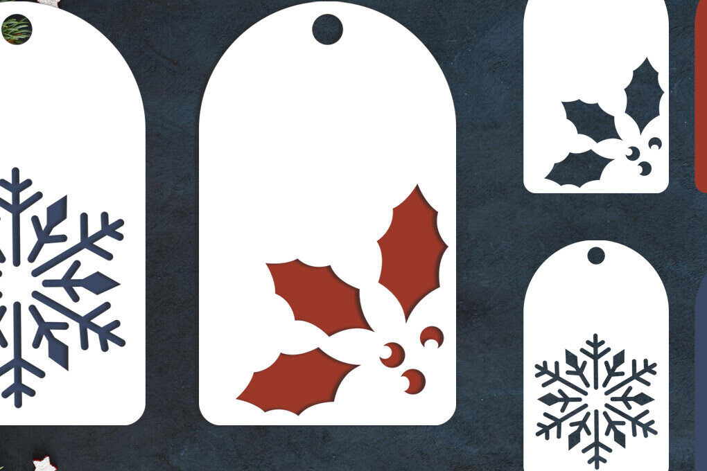 Σετ των 3 Intra απο ξύλο plywood 3mm-4mm πάχος Ετικέτες δώρου Χριστουγέννων με Snowflake Δίασταση 8x8 cm INTRAFABR-81045559