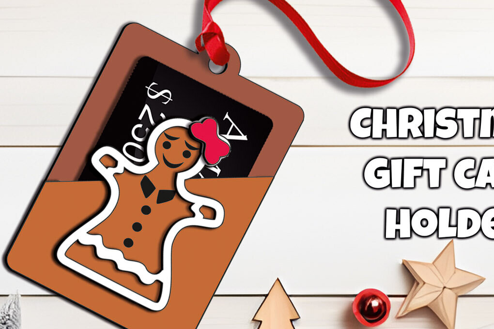 Σετ των 2 Intra απο ξύλο plywood 3mm-4mm πάχος Θήκη δώρου Χριστουγεννιάτικου Ginger Woman Δίασταση 15x15 cm INTRAFABR-109059563