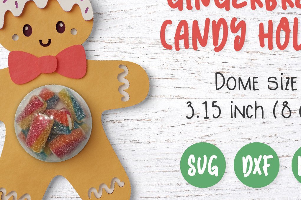 Σετ των 3 Intra απο ξύλο plywood 3mm-4mm πάχος Χριστουγεννιάτικη θήκη για καραμέλα με τζίντζερ Δίασταση 8x8 cm INTRAFABR-45928364