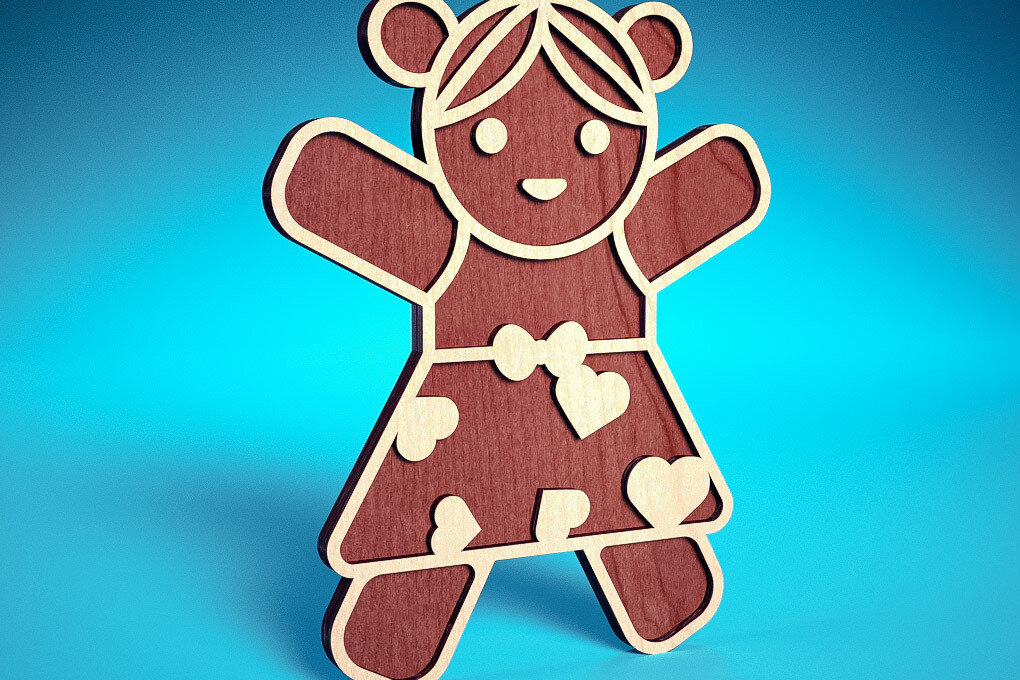 Intra απο ξύλο plywood 3mm-4mm πάχος Χριστουγεννιάτικο Gingerbread Cut  Δίασταση 15x15 cm INTRAFABR-75818262