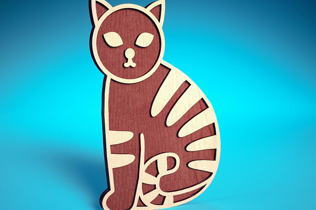 Σετ των 2 Intra απο ξύλο plywood 3mm-4mm πάχος Χριστουγεννιάτικο Gingerbread Cut  Δίασταση 15x15 cm INTRAFABR-75818530