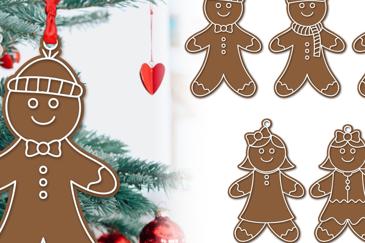 Intra απο ξύλο plywood 3mm-4mm πάχος Χριστουγεννιάτικο μελόψωμο με λέιζερ Δίασταση 30x20 cm INTRAFABR-38620915