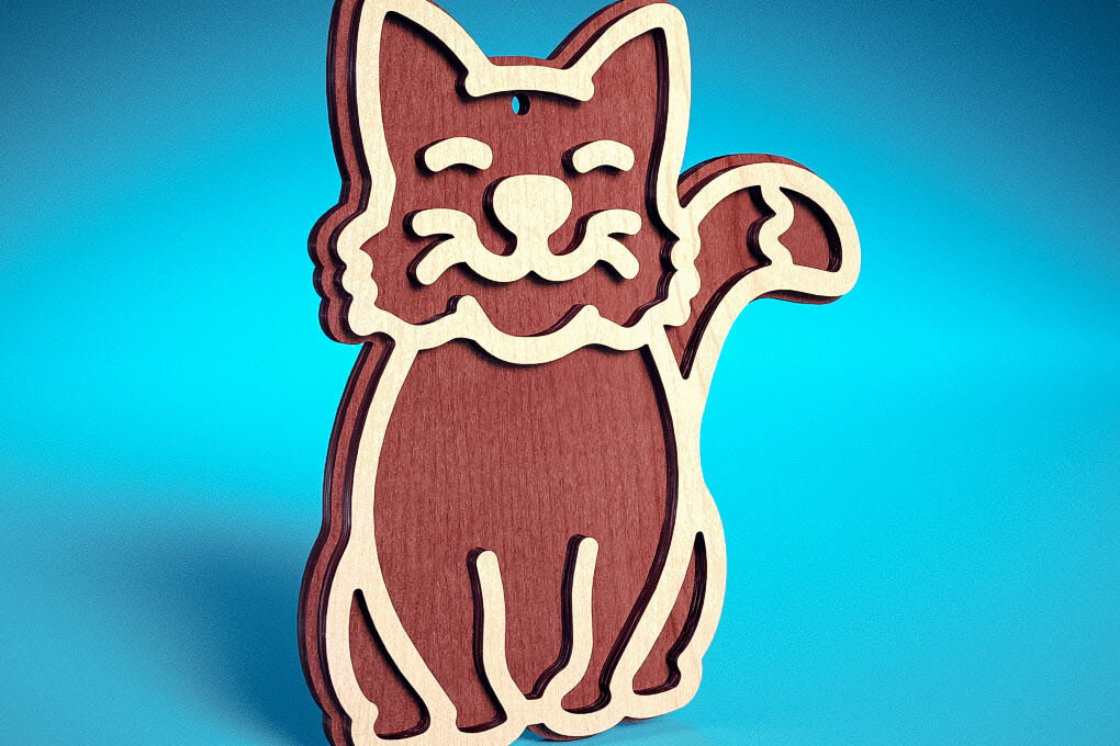 Σετ των 3 Intra απο ξύλο plywood 3mm-4mm πάχος Χριστουγεννιάτικο στολίδι με μελόψωμο με λέιζερ Δίασταση 8x8 cm INTRAFABR-72024141