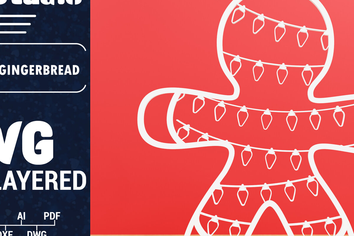 Intra απο ξύλο plywood 3mm-4mm πάχος Χριστουγεννιάτικου Gingerbread PaperCut Δίασταση 1500x1500 cm INTRAFABR-84450126