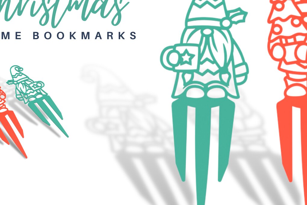 Σετ των 2 Intra απο ξύλο plywood 3mm-4mm πάχος Christmas Gnome Σελιδοδείκτης | Κοπή χαρτιού Δίασταση 15x15 cm INTRAFABR-83832842