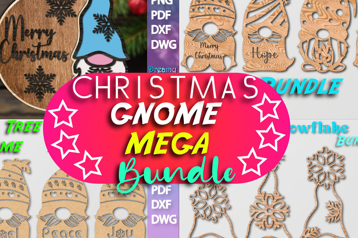 Intra απο ξύλο plywood 3mm-4mm πάχος Χριστουγεννιάτικο Gnome Mega Δίασταση 40x40 cm INTRAFABR-48673677