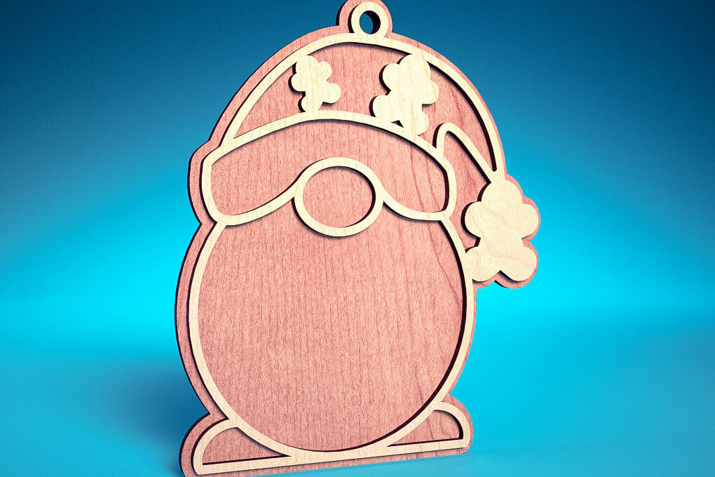 Σετ των 3 Intra απο ξύλο plywood 3mm-4mm πάχος Κόψιμο με λέιζερ Χριστουγεννιάτικη διακοσμητική κάρτα Δίασταση 8x8 cm INTRAFABR-75820625