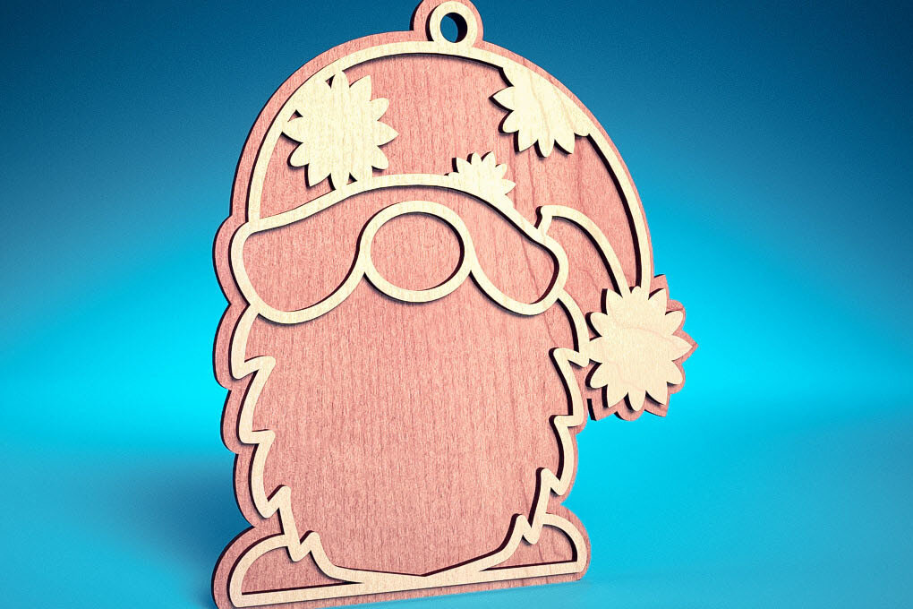 Σετ των 3 Intra απο ξύλο plywood 3mm-4mm πάχος Κόψιμο με λέιζερ Χριστουγεννιάτικη διακοσμητική κάρτα Δίασταση 8x8 cm INTRAFABR-75820653