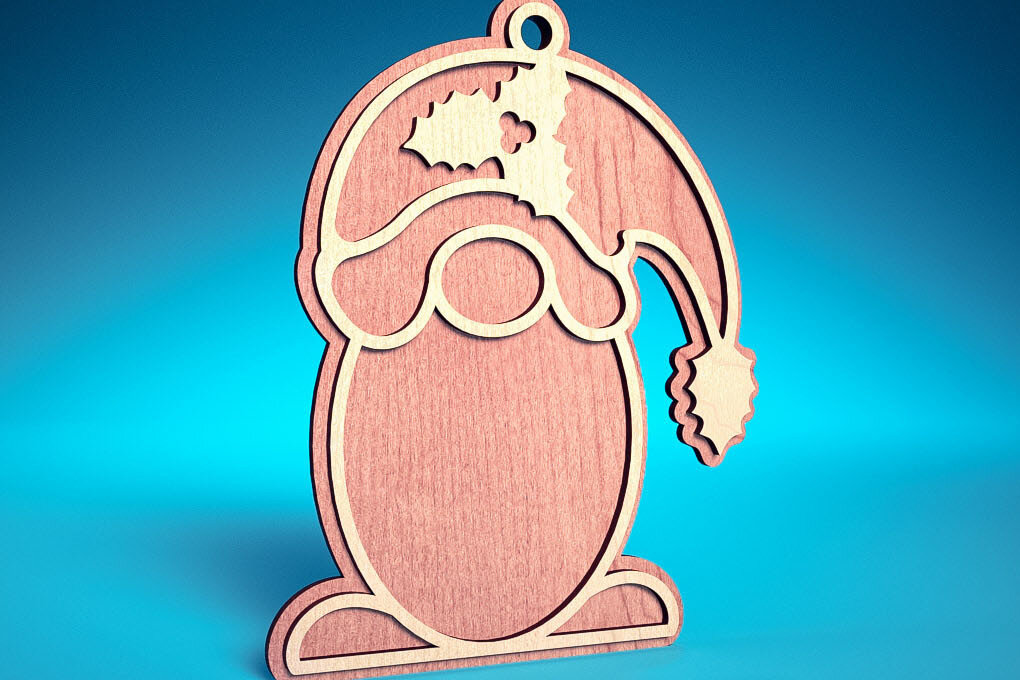 Σετ των 3 Intra απο ξύλο plywood 3mm-4mm πάχος Κόψιμο με λέιζερ Χριστουγεννιάτικη διακοσμητική κάρτα Δίασταση 8x8 cm INTRAFABR-75820373