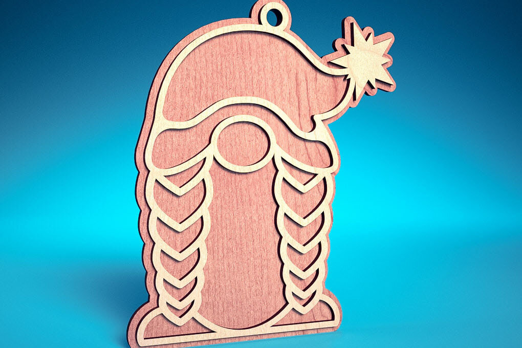 Σετ των 3 Intra απο ξύλο plywood 3mm-4mm πάχος Κόψιμο με λέιζερ Χριστουγεννιάτικη διακοσμητική κάρτα Δίασταση 8x8 cm INTRAFABR-75820530